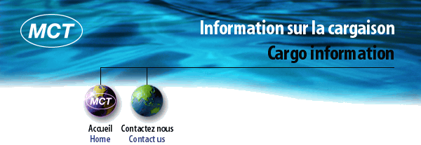 Information sur la cargaison/Cargo information